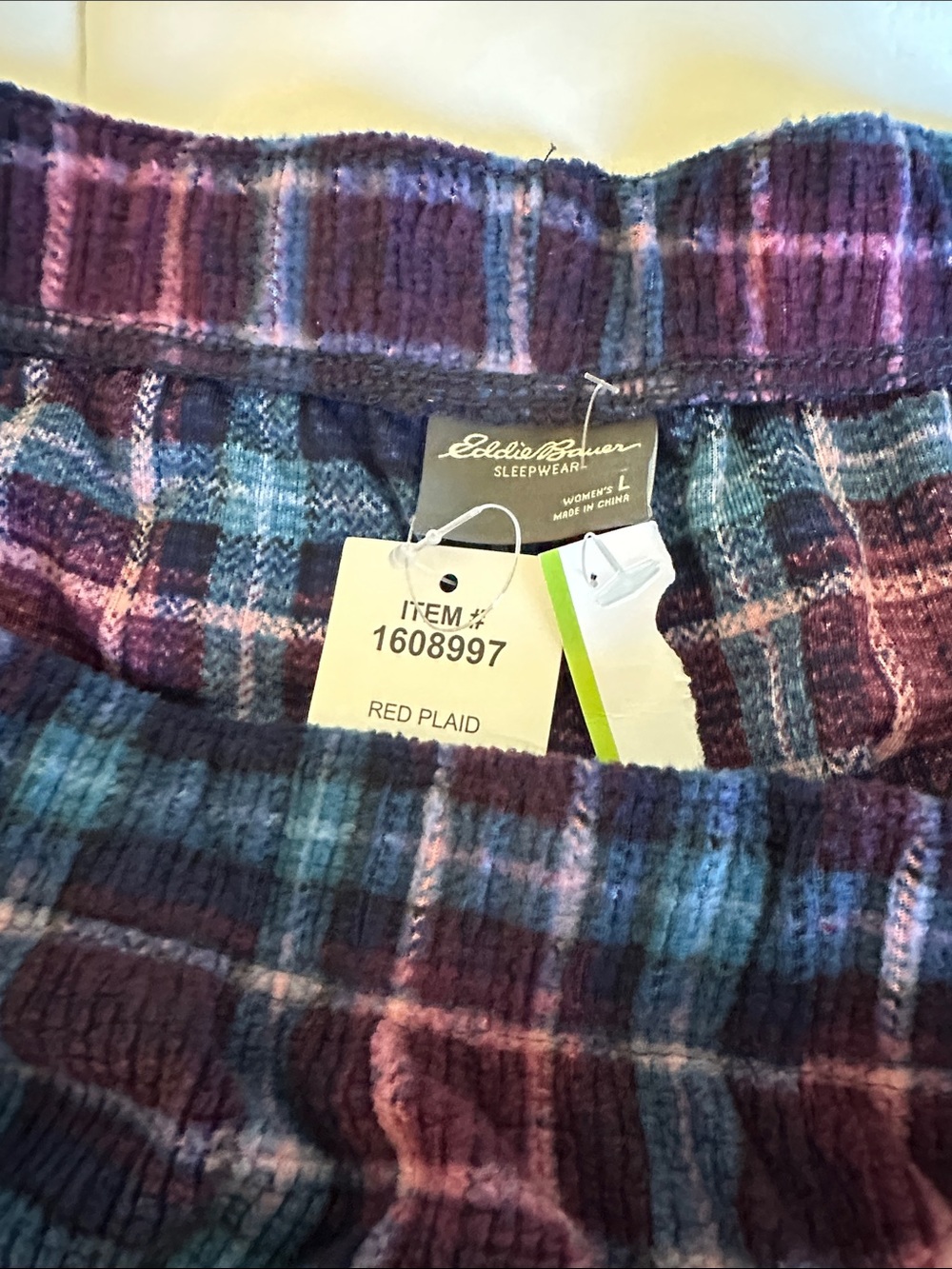NWT Eddie Bauer Loungewear/Sleepwear Women's Plaid Shorts - - Picture 8 of 8